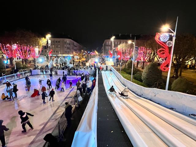 Patinoire et pistes de luges à Saint-Nazaire pour les fééries de Noël