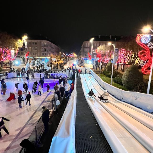 Patinoire et pistes de luges à Saint-Nazaire pour les fééries de Noël