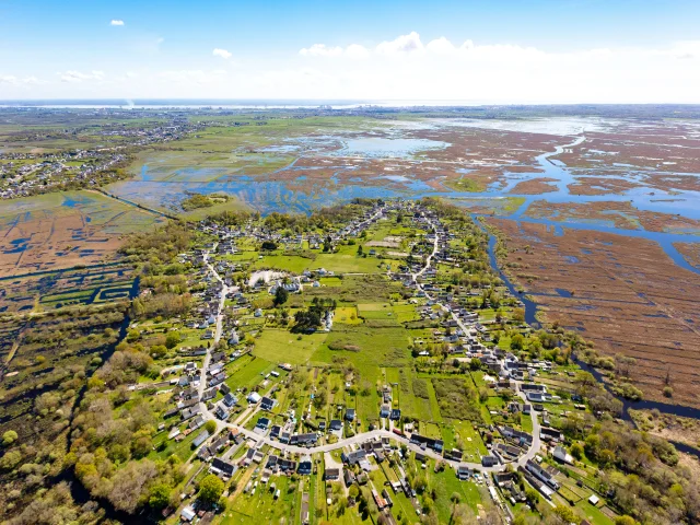 Vue aérienne de l'Île de Fédrun