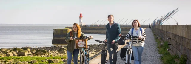 Balade à vélo sur la jetée ouest